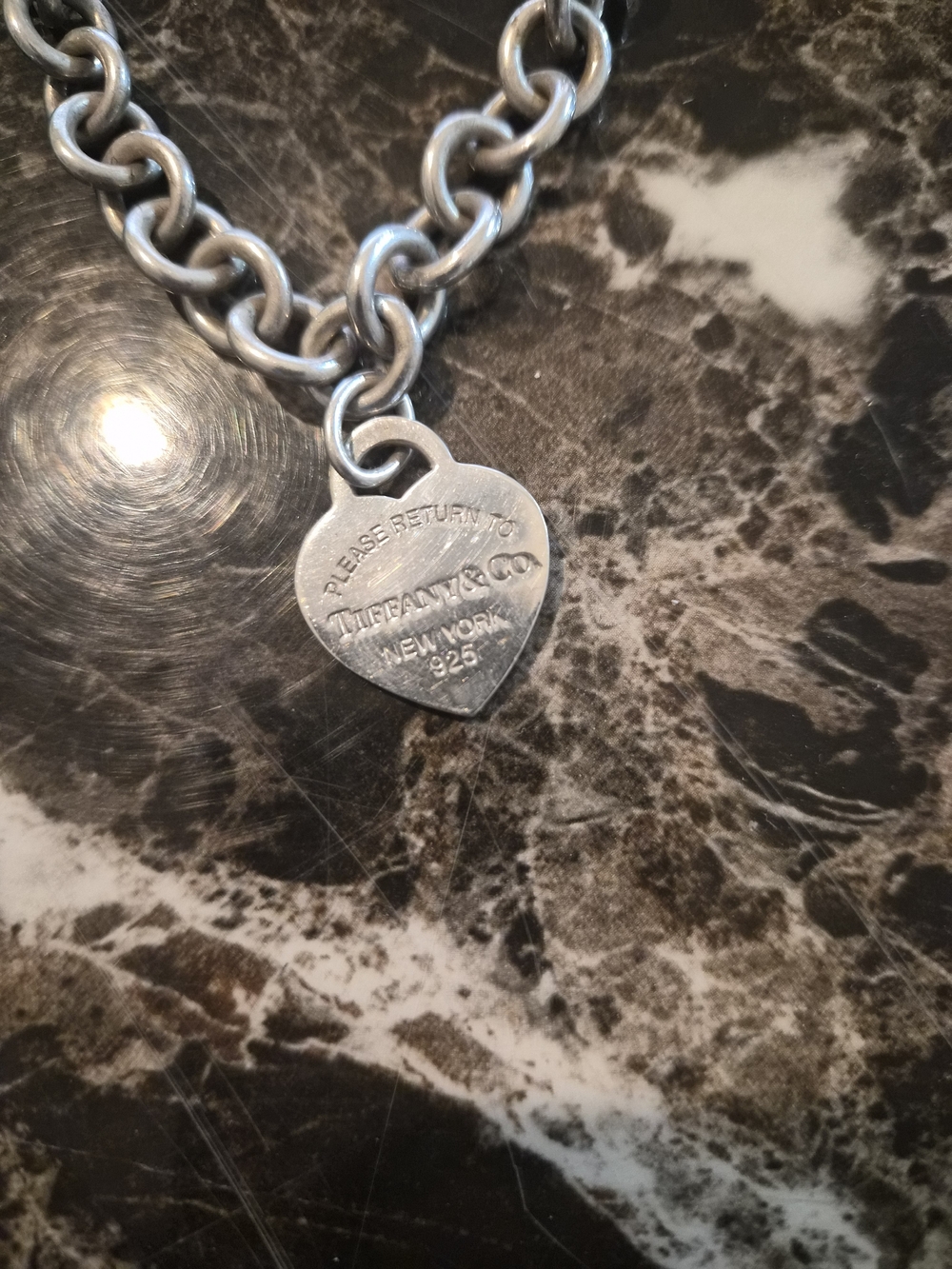 Authentic Tiffany & Co. Sterling Silver Return to Tiffany Heart Tag Choker - Picture 2 of 8